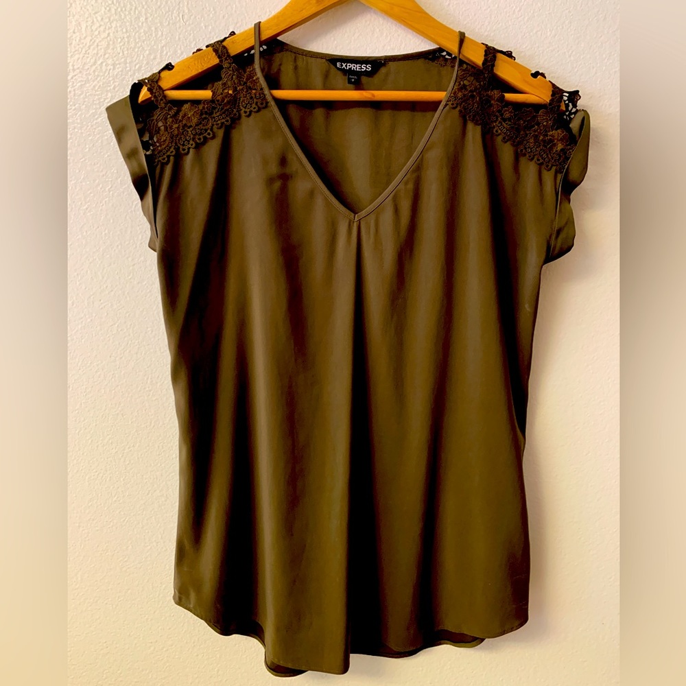 Olive green Express blouse